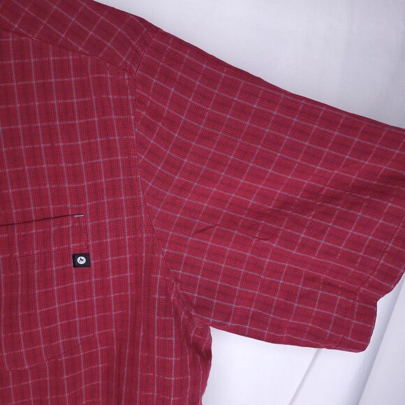 Marmot Shirt Mens XL Check Red Camp Casual - Picture 5 of 12